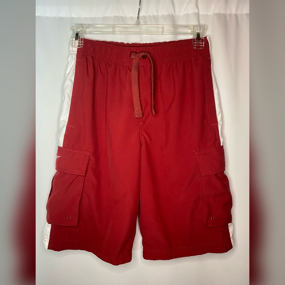 Men’s Red Nike swim shorts